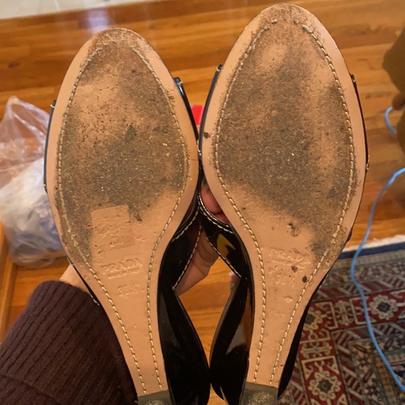 Prada Patent Leather Slides with buckle. Like NEW!!! - Picture 4 of 6